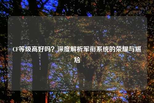 CF等级高好吗？深度解析军衔系统的荣耀与尴尬