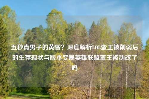 五秒真男子的黄昏？深度解析LOL蛮王被削弱后的生存现状与版本变局英雄联盟蛮王被动改了吗