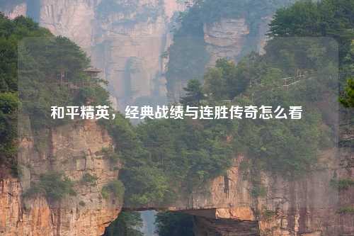 和平精英，经典战绩与连胜传奇怎么看