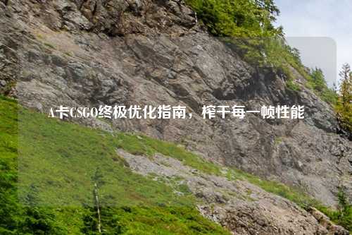 A卡CSGO终极优化指南，榨干每一帧性能