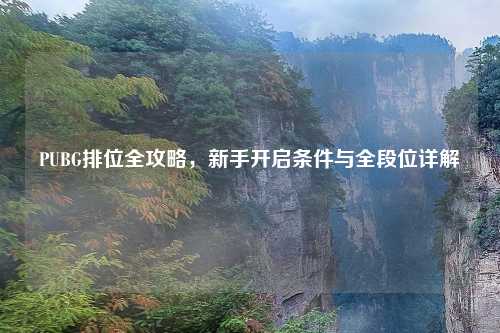 PUBG排位全攻略，新手开启条件与全段位详解
