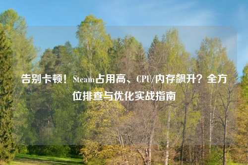 告别卡顿！Steam占用高、CPU/内存飙升？全方位排查与优化实战指南