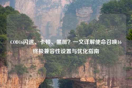 COD16闪退、卡顿、黑屏？一文详解使命召唤16终极兼容性设置与优化指南