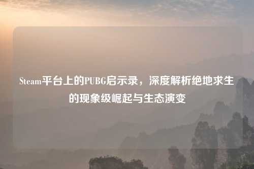 Steam平台上的PUBG启示录，深度解析绝地求生的现象级崛起与生态演变