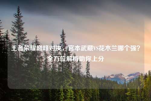 王者荣耀巅峰对决，宫本武藏VS花木兰哪个强？全方位解析助你上分