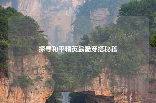 探寻和平精英最酷穿搭秘籍