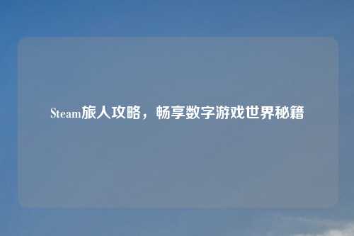 Steam旅人攻略，畅享数字游戏世界秘籍