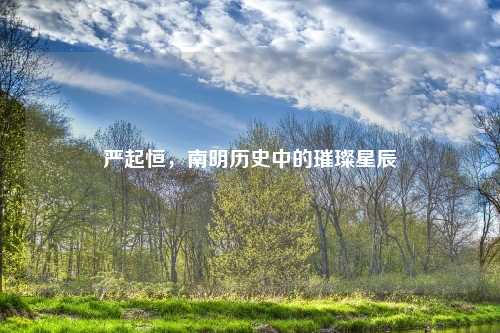 严起恒，南明历史中的璀璨星辰