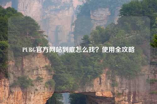 PUBG官方网站到底怎么找？使用全攻略