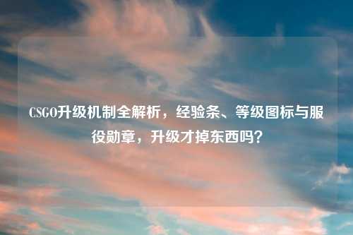 CSGO升级机制全解析，经验条、等级图标与服役勋章，升级才掉东西吗？