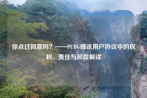 你点过同意吗？——PUBG腾讯用户协议中的权利、责任与风险解读