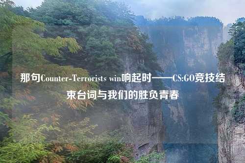 那句Counter-Terrorists win响起时——CS:GO竞技结束台词与我们的胜负青春
