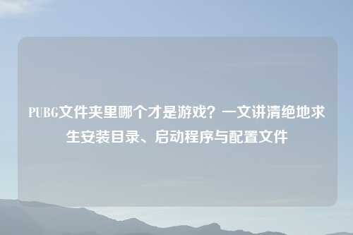 PUBG文件夹里哪个才是游戏？一文讲清绝地求生安装目录、启动程序与配置文件